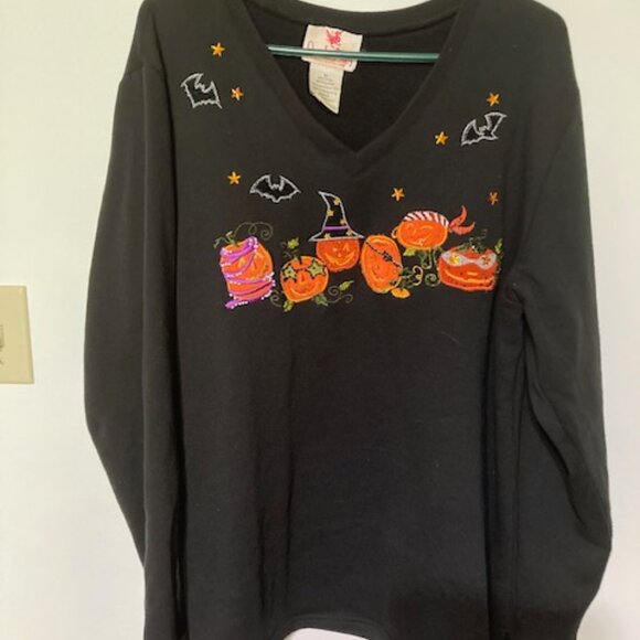 Vintage Used Quacker Factory Halloween Sweatshirt, Size XL - Picture 1 of 4
